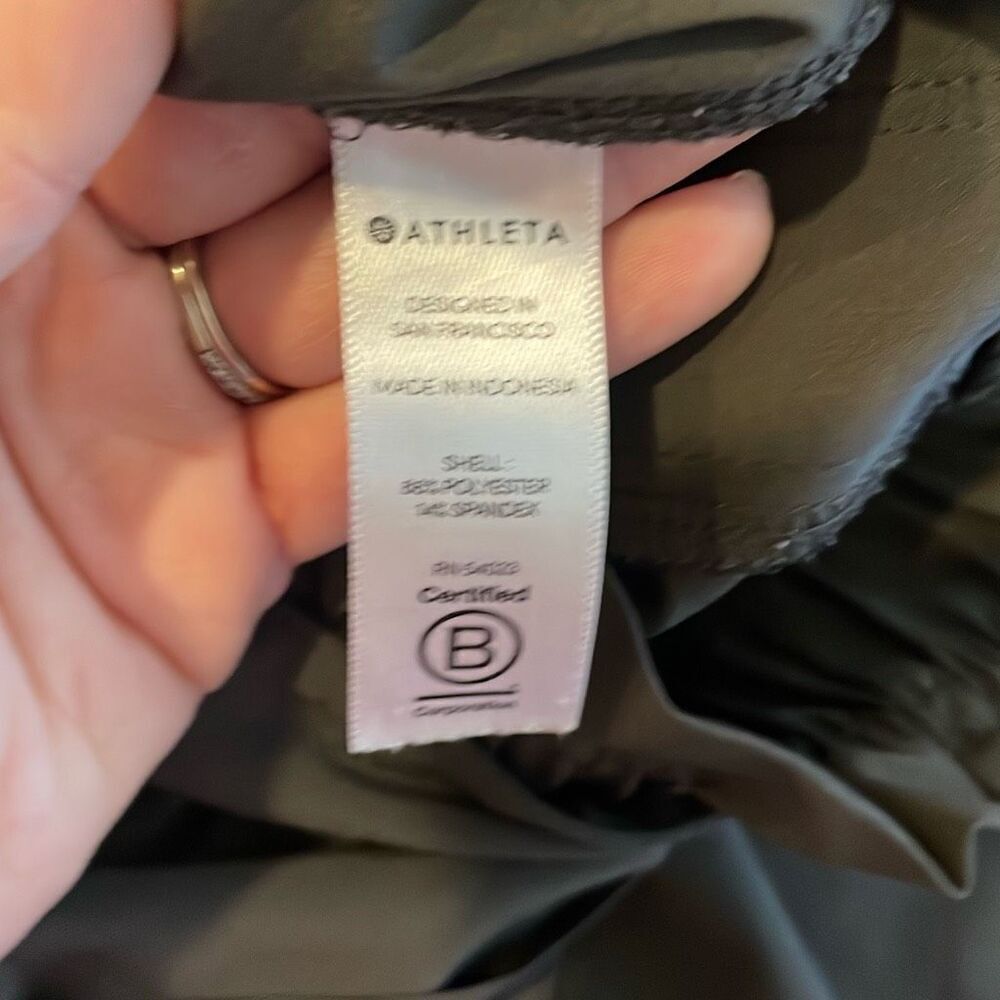 Athleta skyline paperbag olive green pant size 2 - Picture 9 of 11